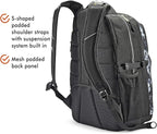 High Sierra Swerve Laptop Backpack, Black Steam/Black, One Size
