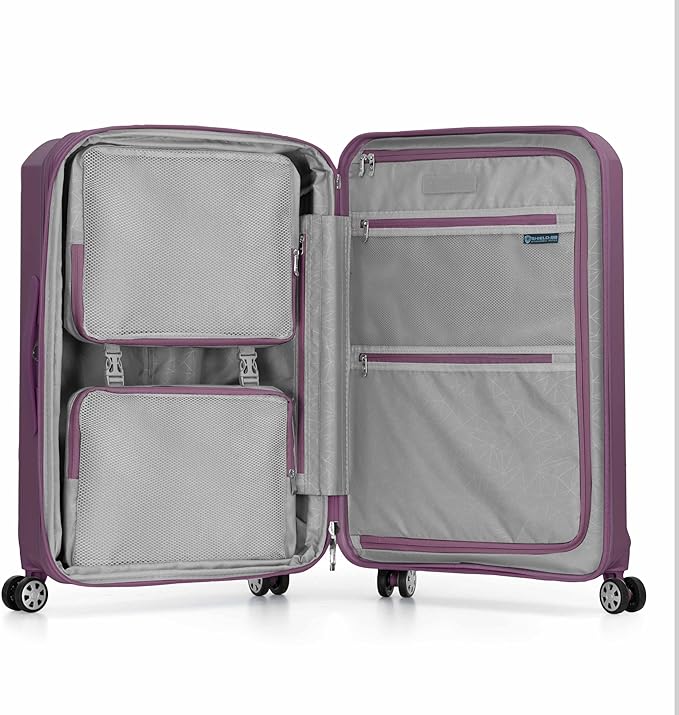 Traveler's Choice Pagosa Hardshell Expandable Luggage with Spinner Wheels, Mauve, 2-Piece Set (22/26)