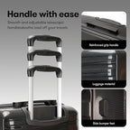 GinzaTravel 4 Piece Hardshell Luggage Sets with Spinner Wheels TSA Lock,Large Suitcases with Wheels,20inch 24inch 28inch,Black