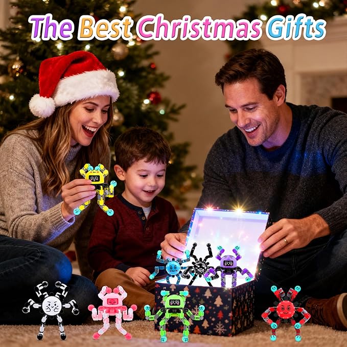 Transformable Fidget Spinner Toys for Kids and Adults,8 Pcs Sensory Toy for Boys Girl ADHD Stress Relief Toys,Fingertip Gyros Travel Toy Party Favors for Teens Birthdays Gifts Easter Present