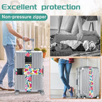 Slohif Luggage Straps for Suitcases Travel Belt Accessories Luggage Connector Identifiers 2 Pack Over Handle with Buckle Unique Nylon Adjustable Strap for Sleeping Bag Car Seat Vector Floral