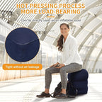 1pc Inflatable Foot Rest Pillow Air Travel Foot Rest Adjustable Height Airplane Under Desk Foot Rest