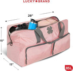 Lucky Travel Duffel Bags 85L, Gym Bag, Travel Bag & Large Duffle Bag for Men, Foldable Overnight Weekender Bags for Women & Men with Adjustable Shoulder Strap, Bridal Rose