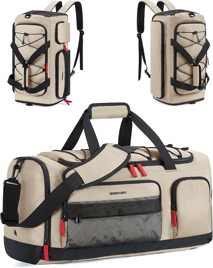 BAGSMART Gym Bag for Women & Men, 35L/63L Sports Travel Duffel Backpack with Shoe Compartment Laptop Compartment, Water Resistant Carry On Weekender Bag for Airplane