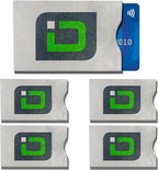 RFID Blocking Credit Card Sleeve Protectors – USA Made Slim Wallet Inserts for Credit Cards, Debit Cards & ID Protection (5, Logo 5 Pack Tyvek)