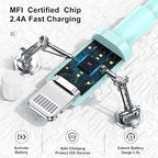 10ft iPhone Charger, [Apple Certified] Long Apple Charging Cord,10 Feet Original Lightning to USB Cable,10 Foot iPhone Charging Cable for iPhone 14 Pro Max/14/13 Pro/12 Mini/11/XS/XR/8/7/6S/5/SE,iPad