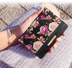 Passport Holder Cover RFID Blocking Cute Slim Travel Passport Wallet for Women,Black