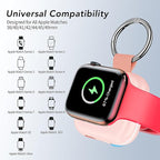 HUOTO Portable Wireless Charger for Apple Watch Accessories,for Apple Watch Series 11/10/9/8/UItra 2/UItra/7/6/5/4/3/2/SE,Compact Magnetic iWatch Charger 1200mAh Power Bank Keychain Travel Style Gift