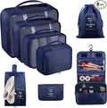 Packing Cubes, 8 Pcs Travel Packing Organizers for Suitcases, Large Capacity Travel Luggage Organizers Set includes 8 Storage Bags, Travel Essentials for Women or Men (Navy Blue)
