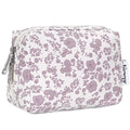 Narwey Small Cute Floral Makeup Bag for Purse Mini Cosmetic Bag Travel Makeup Pouch Zipper Pouch Cute Make up Bags with Compartments for Women Girls (Dusty Pink Flower, Small)