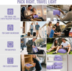 Veken 10 Set Packing Cubes for Travel Essential, Suitcase Organizer Bags in 4 Sizes, Carry-On Luggage Accessories with Large Laundry & Hanging Toiletry Bag, Must-Have for Airplane, Road Trip & Camping