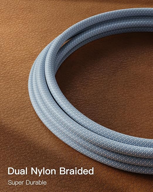 CONMDEX USB C Charger Cable [1.5ft, 2-Pack] 10Gbps USB 3.1 Gen 2 USB-A to USB-C Data Transfer Cord, 3A Fast Charging Android Auto Type C Cable for iPhone 17 16 Plus Pro Max Galaxy S25, Blue