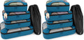 Shacke Premium 10 Packing Cubes Set - Lightweight Mesh Travel Luggage Organizers with Laundry Bag, 5-Piece Suitcase Storage System (Gentlemen's Blue)