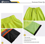 JKSafety Hi-Vis Reflective Safety Rain Jacket and Pants for Men Women Waterproof Rain Gears for Farming Fishing Work HV Rain Suit with Inner Mesh Lining and Pockets (117-Yellow 3XL)