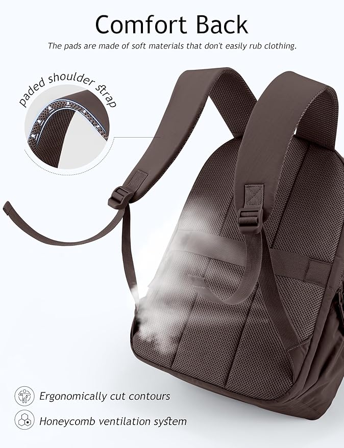 Uselike Travel Backpack for Women, 15.6 Inch Laptop Backpack, Quilted College Bookbag, Cute Work Backpacks, Water Resistant