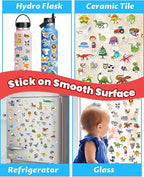 Walenced Reusable Sticker Book for Toddlers, Stickers for Kids, Toddler Sticker Book, Toddler Craft Activities, Toddler Travel Toys Boy Girl Birthday Gifts