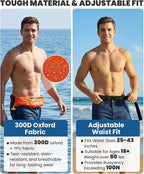 Owntop Manual Inflatable Belt Pack, Adults Swim Jacket with Blowpipe & Whistle, 24g CO2 Cylinder Included, Low Profile for Kayaking, Fishing, Paddle Sports