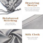 Shoe Dust Bags - 8 Pack Shoe Bags for Travel Satin Fabric with Drawstring Closure,Washable Breathable Cotton Fabric Cloth,for Travel Protecting andStoring Shoes (Grey)