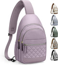 Capolo Sling Bag for Women Men Waterproof Crossbody Bags for Women Trendy Casual Fanny Pack with Convertible Shoulder Strap Chest Bag for Travel Hiking(Purple, Large)