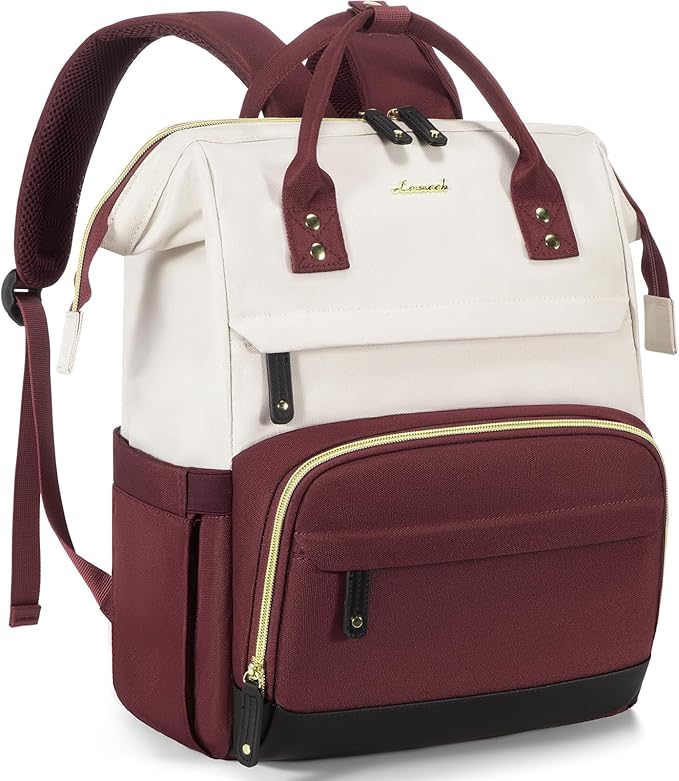 LOVEVOOK Laptop Backpack for Women, 17 Inch Work Business Backpacks Purse With Large Capacity, Waterproof Nurse Bag College Bookbag for School, Waterproof Casual Daypack for Travel