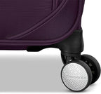 Samsonite Carry-On Soft-Sided Expandable 21-Inch Element Suitcase: Airline Approved for Most Major Airlines, Durable, 360° Spinner Wheels, Adjustable Handle, 2 Front & Side Pocket- Purple