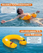 Owntop Manual Inflatable Belt Pack, Adults Swim Jacket with Blowpipe & Whistle, 24g CO2 Cylinder Included, Low Profile for Kayaking, Fishing, Paddle Sports