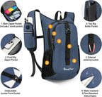Seektop 15L Small Hiking Backpack for Women Men, Lightweight Hiking Packable Daypack with Phone Pocket for Travel Camping (Dark Blue, 15L)