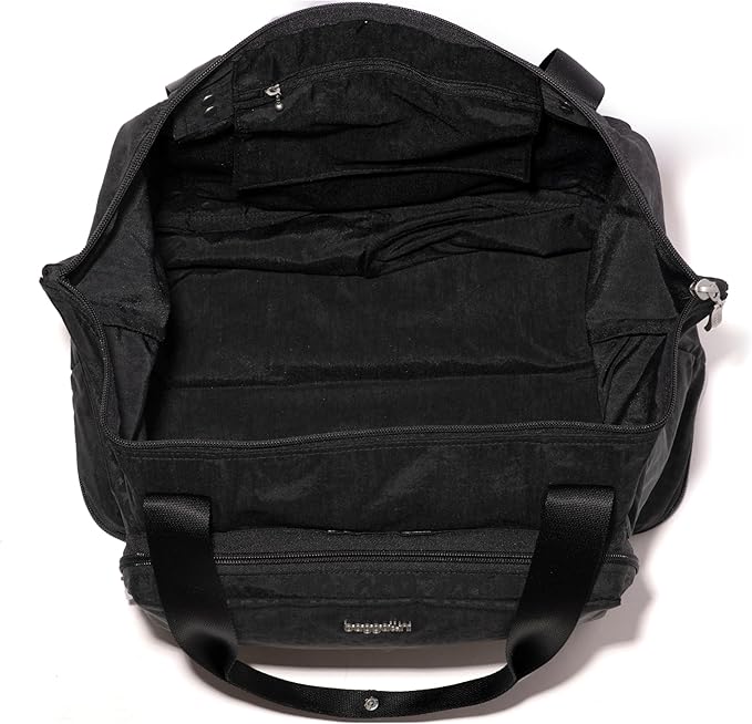 Baggallini Carryall Expandable Lightweight Travel Tote 22" Packable Folding Compact Nylon Washable Weekender w/Luggage Sleeve