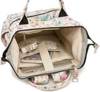Kinmac Wide Open Style Laptop Backpack for Laptop Up to 15.6 Inch Men Women Travel Outdoor Backpack (Floral)