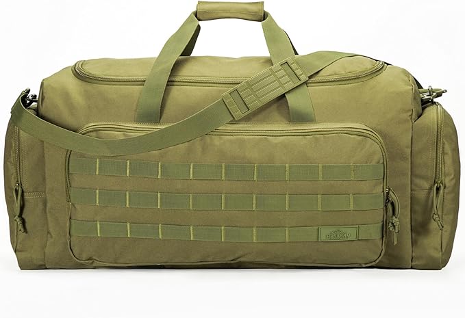APRILBAY Super Quality 60L Large Duffel Travel Bag Luggage Foldable Bag Cargo Sport Gear Equipment Skiing Hardware Bag Heavy Duty& Durable(Dark Green)