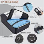Veken 10 Set Packing Cubes for Travel Essential, Suitcase Organizer Bags in 4 Sizes, Carry-On Luggage Accessories with Large Laundry & Hanging Toiletry Bag, Must-Have for Airplane, Road Trip & Camping