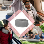 Stuffable Travel Pillow, Stuffable Neck Pillow for Travel, Neck Pillow Stuffed with Clothes Storage - No Extra Baggage Fees, Fits 5+ Days of Travel Essentials, No Filler (Grey-Checkerboard)