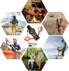 7-in-1 Emergency Survival Function Whistle, Outdoor Multifunctional Tool Safety Whistle with Lanyard, Ideal for Kayaking, Boating, Hiking, Camping, Climbing, Hunting, Fishing, Rescue Signaling