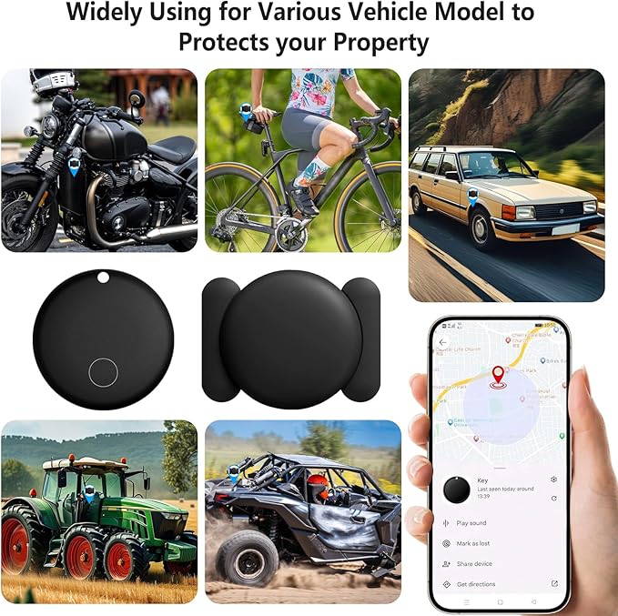 GPS Tracker for Vehicles,Hidden GPS Car Tracker with Magnetic Case,Work with Google Find My(Android Only),Real-time Global Coverage Car Locator for Truck,No Subscription&Monthly Fee/No SIM Card