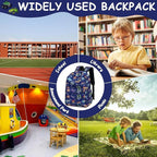 CAMTOP Preschool Backpack for Kids Boys Girls Toddler Backpack Kindergarten School Bookbags for Age 3-8 (Navy Big Wheels)