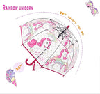 MRTLLOA Kids Clear Bubble Umbrella with an Easy Grip Curved Handle, Safety Transparent Dome Bubble Umbrella for Toddler Boys Girls