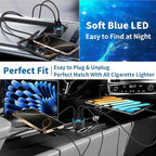 USB C Car Charger, KYOHAYA 2Pack 90W 4-Port Dual USB-C & USB-A Car Power Cigarette Lighter PD/QC3.0 Type C Car Carplay Charger Fast Charging for iPhone 17 17 Pro 16 15 14 13 12 11/Galaxy S26 S25/Pixel
