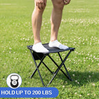 2 Pack Camping Stool,13 Inch Portable Folding Stool Compact Camping Chair Lightweight Stools Seat for Outdoor Gardening and Beach Hiking Fishing, Foot Stools with Carry Bag (Black)