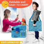 PILLANI Kids Travel Tray for Car - Road Trip Activities for Kids - Car Seat Tray for Kids Travel w/ Activity Sheets, Pens & Dry Erase Board - Toddler Road Trip Essentials & Car Accessories for Kids