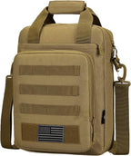 ZHIERNA Tactical Messenger Bag, Tactical Briefcase Laptop Bag Heavy Duty MOLLE Shoulder Pack Handbag for Men(Patch Included)