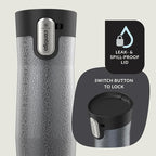 Contigo AUTOSEAL West Loop Vacuum-Insulated Stainless Steel Travel Mug with Easy-Clean Lid 16 oz Crystal Sake
