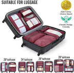 Veken 10 Set Packing Cubes for Travel Essential, Suitcase Organizer Bags in 4 Sizes, Carry-On Luggage Accessories with Large Laundry & Hanging Toiletry Bag, Must-Have for Airplane, Road Trip & Camping