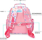 mibasies Kids Backpack for Girls: Girls Backpack 5-8 - Kindergarten Elementary School Bookbag for Girl - Floral Pink