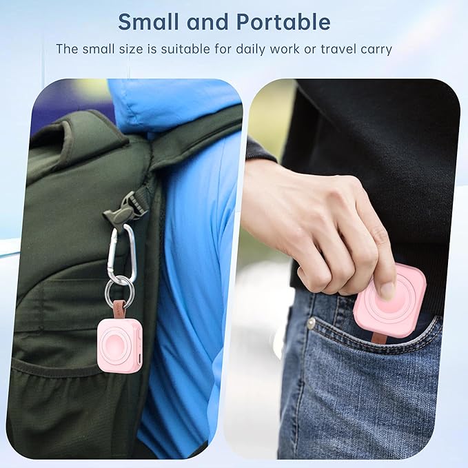 for Samsung Galaxy Watch Charger,1200mAh Portable Charger for Samsung Galaxy Watch 8/8 Classic/7/Ultra/6/6 Classic/5/5 Pro/4/3,Active 2/1 (Pink)