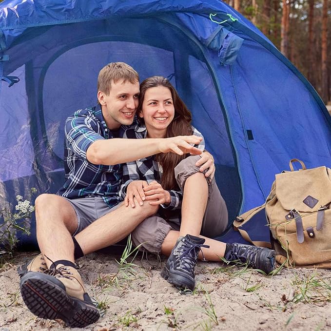 4/6 Person Easy Pop Up Tent,Camping Tent with Skylight and Rainfly,Waterproof,Quick Setup-Instant Tents for Camping Outdoor