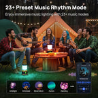 Consciot Smart RGBTW Battery Powered LED Lantern with APP Control, 1000LM, Tunable White 2700K-6500K & 16 Million Colors Dimmable Lamps, with Music Sync, DIY Scenes, Vivid Group Light Show Mode & More