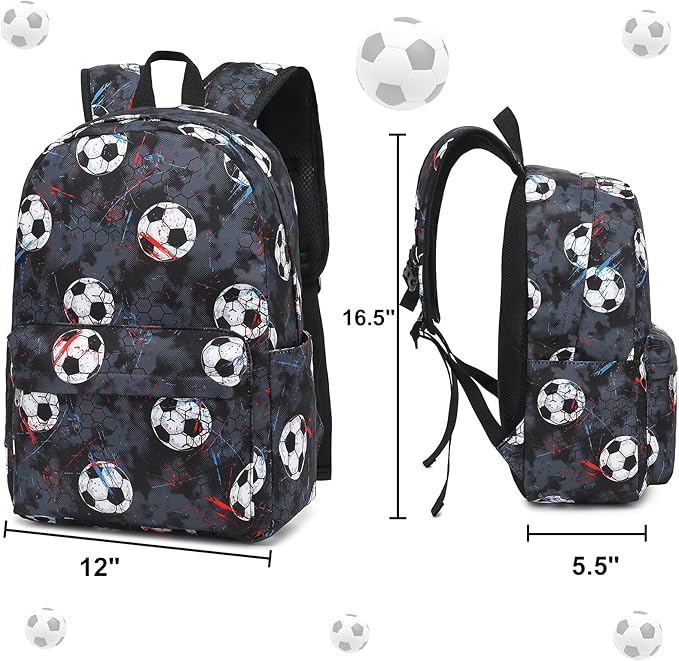 CAMTOP Preschool Backpack for Kids Boys Soccer Backpack Toddler Kindergarten School Bookbags for Age 3-8