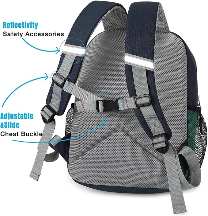 STEAMEDBUN Toddler Backpack for Boys 2-4, Kindergarten & Preschool Mini