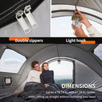 EchoSmile Pop Up Camping Tent, 2/4/6 Person Easy Setup Tent, Water Resistant Dome, Portable with Carry Bag