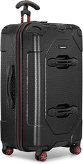Traveler's Choice Maxporter II Polycarbonate Hardside Trunk with Spinner Wheels, Black, 28-Inch Medium Trunk